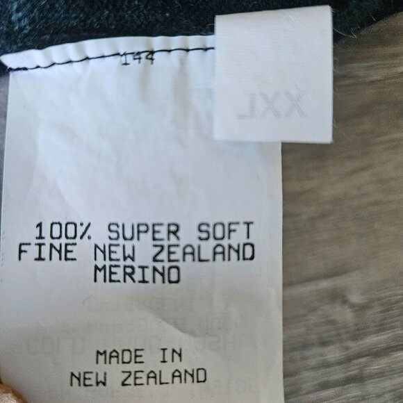 Royal New Zealand 100% Merino Wool Super Soft V-Neck Sweater XXL Vintage 90s - Picture 4 of 11